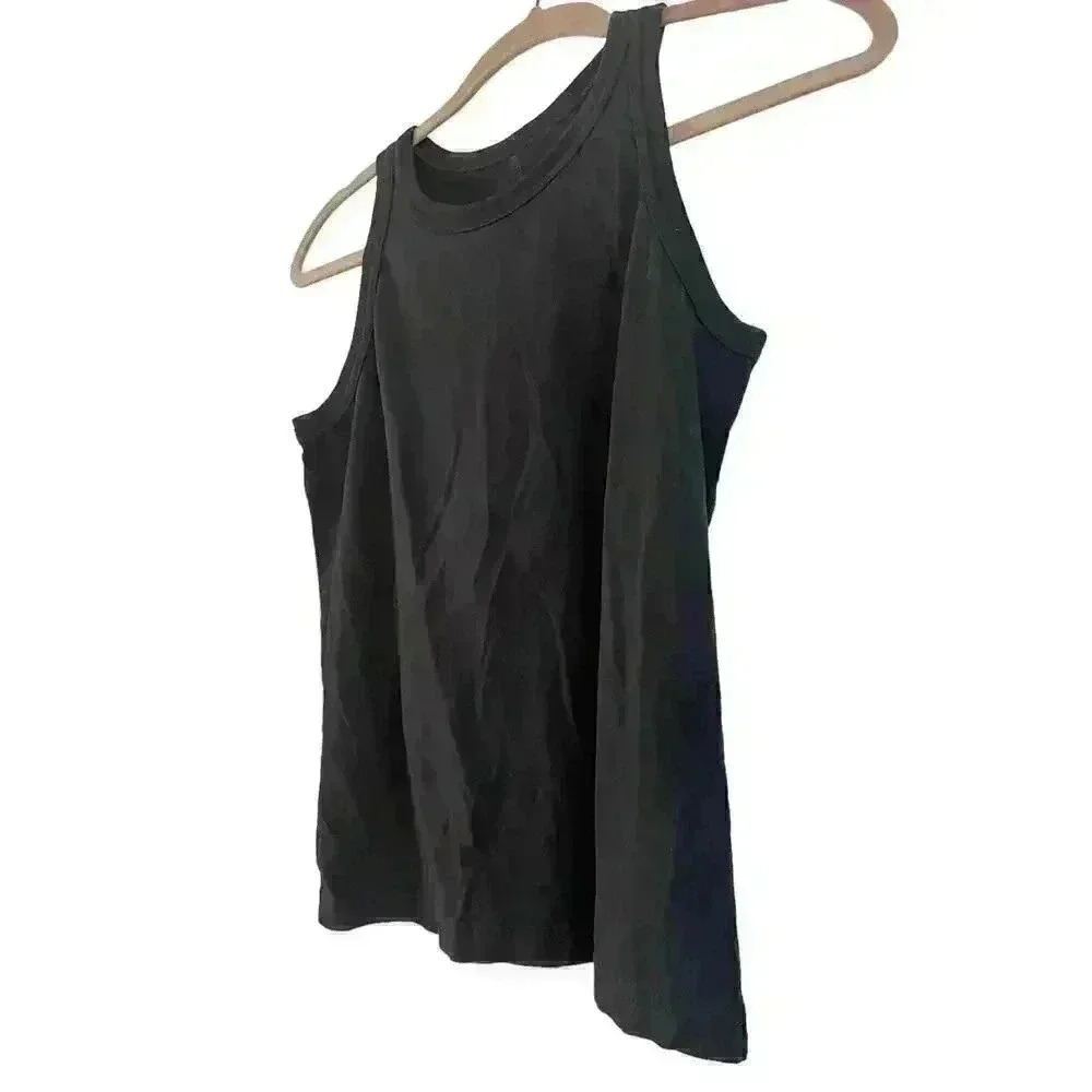 Everlane The Organic Cotton Cutaway Tank Black Small Basic Essential - Picture 3 of 6